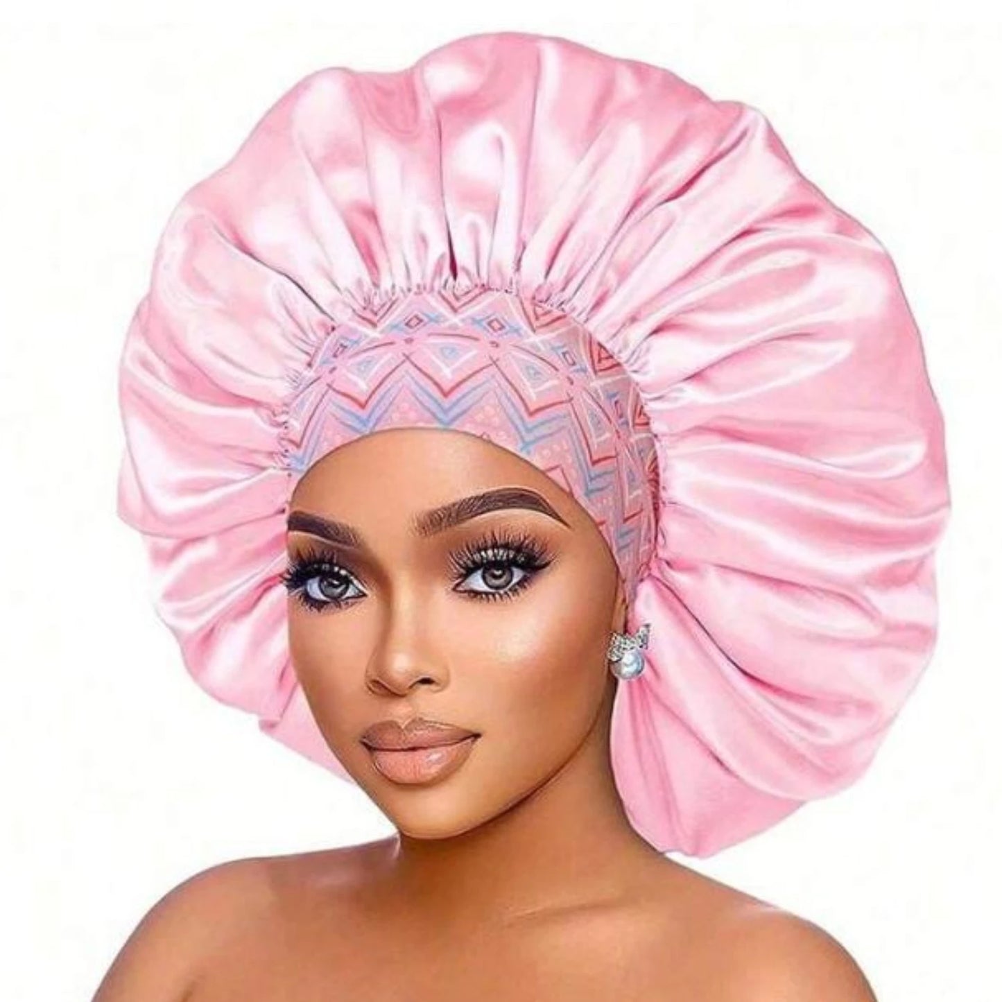 Women's Satin Sleep Cap, High Density Bonnet, Breathable Design, Elastic Wide Band, Soft Fabric