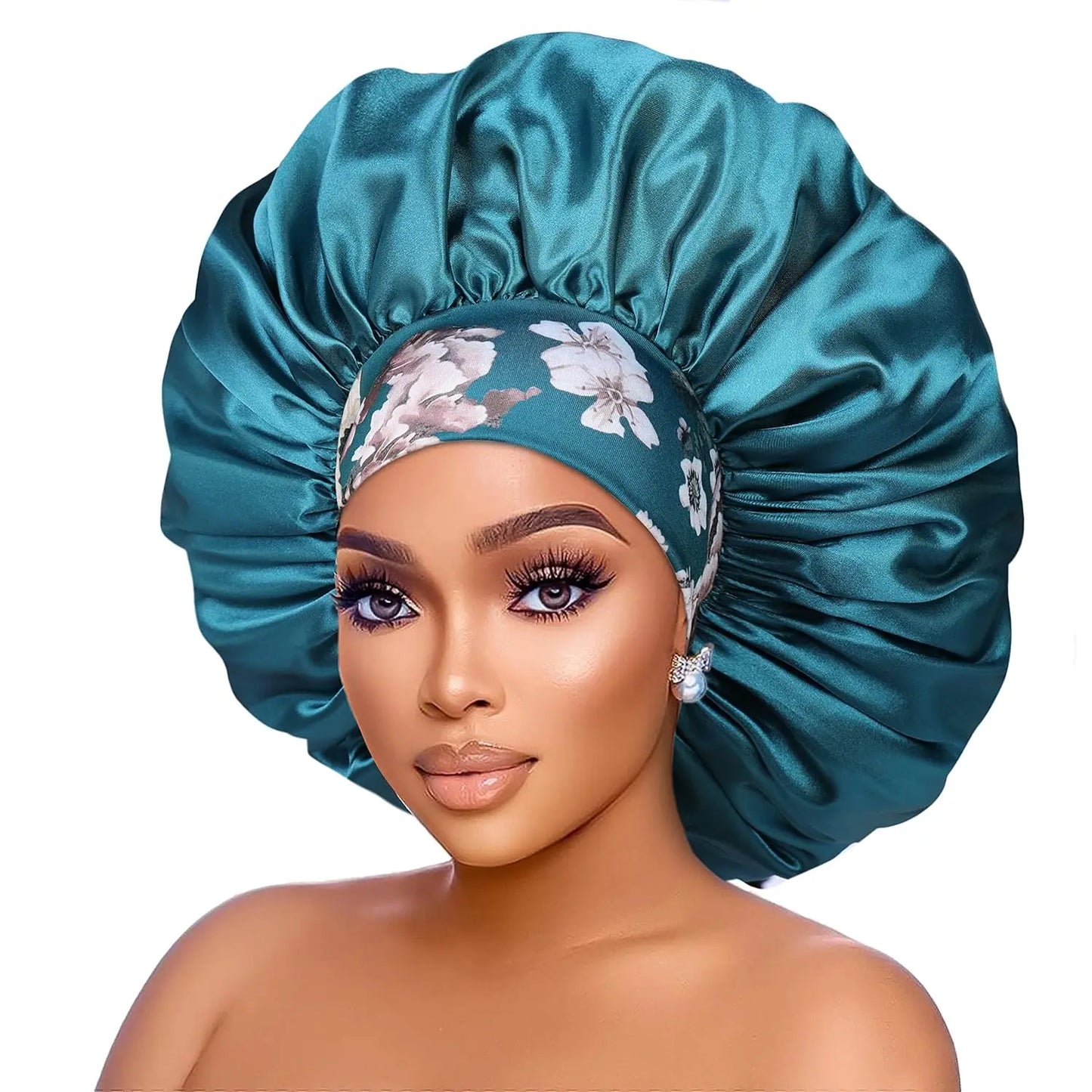 Women's Satin Sleep Cap, High Density Bonnet, Breathable Design, Elastic Wide Band, Soft Fabric
