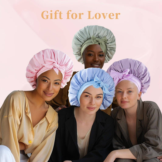 Silk Bonnet, Satin Hair Bonnet For Sleeping For Wavy Curly Natural Hair